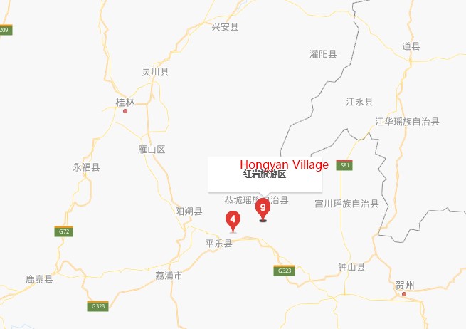 Hongyan village map