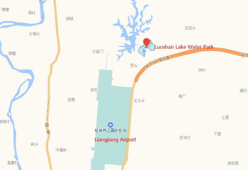 Luoshan lake water park map