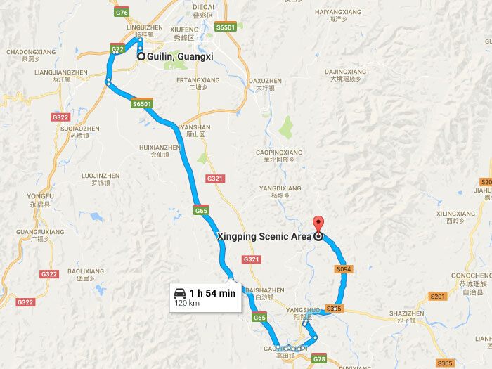 Map of xingping