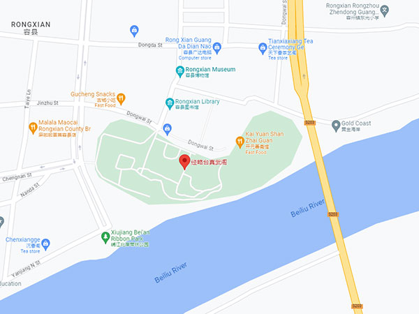 Zhenwu pavilion map