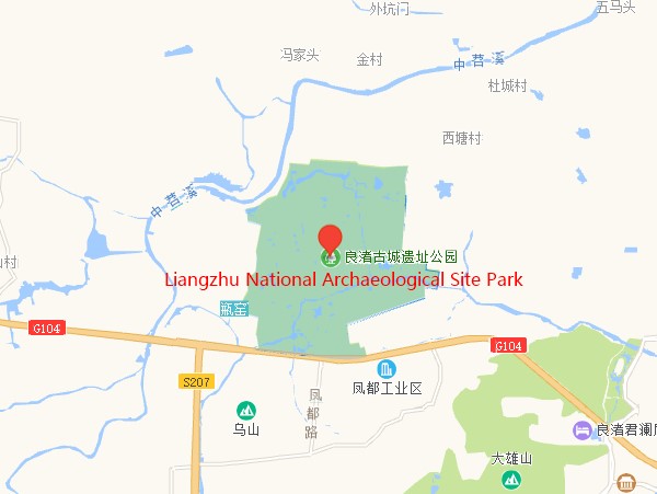 Archaeological Ruins of Liangzhu City map