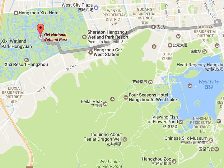 Xixi national wetland park map