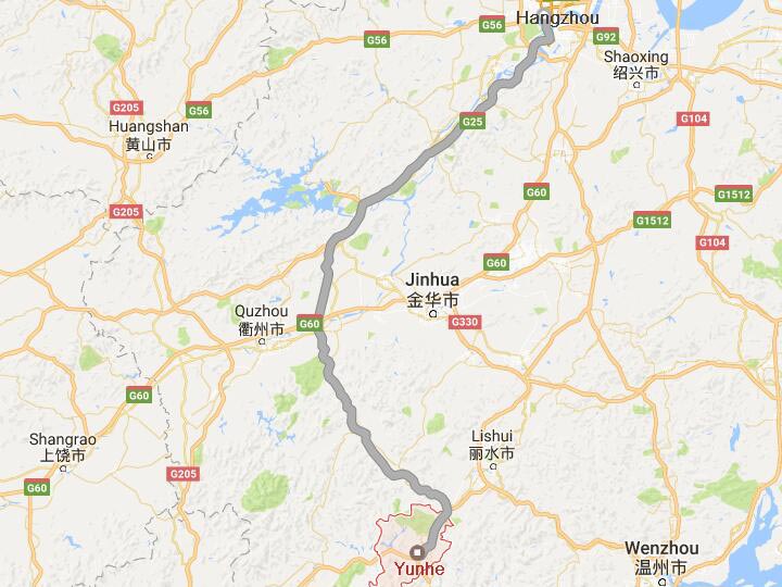 Yunhe rice terraces map