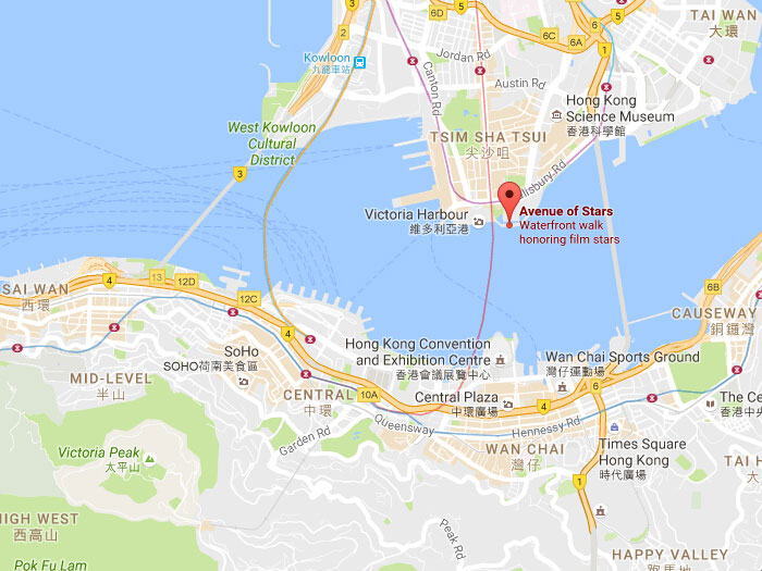 Avenue of stars map