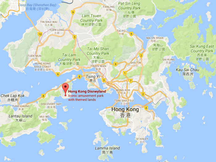 Hong kong disneyland park map