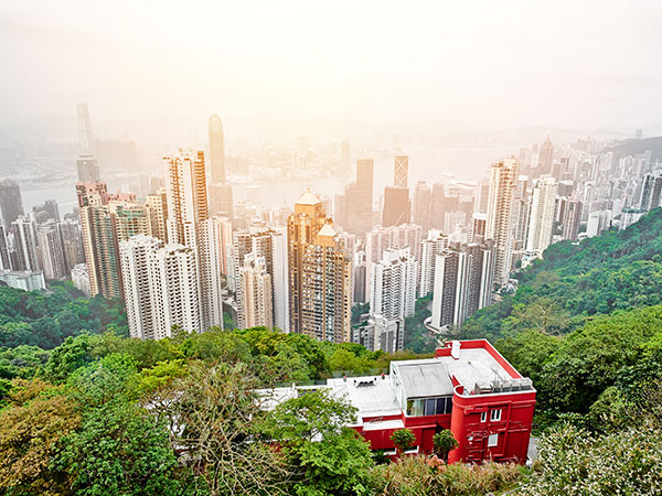Tram Ride at Victoria Peak Hong Kong