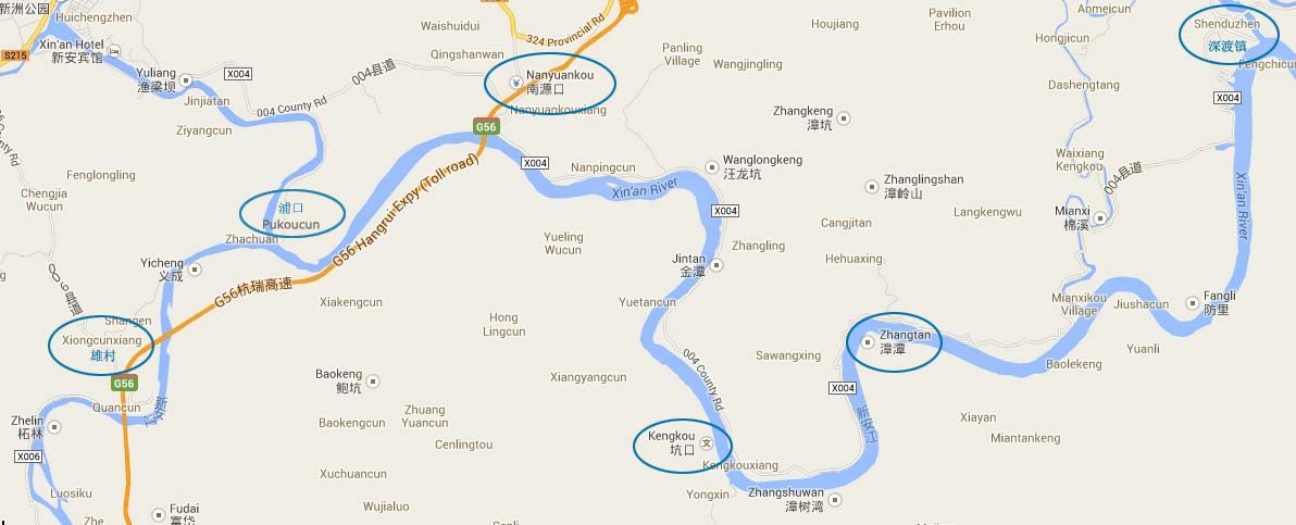 Xinan river hiking map 01