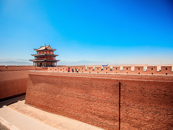 Jiayuguan Pass fortress in Gansu