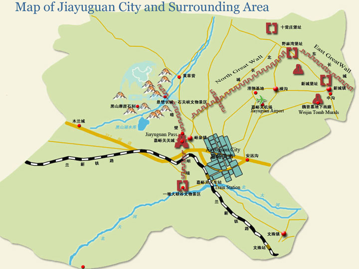 Jiayuguan Map