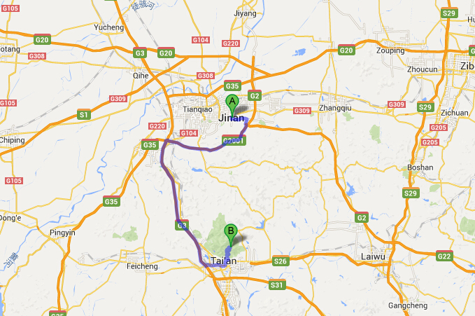 Jinan taishan map 01