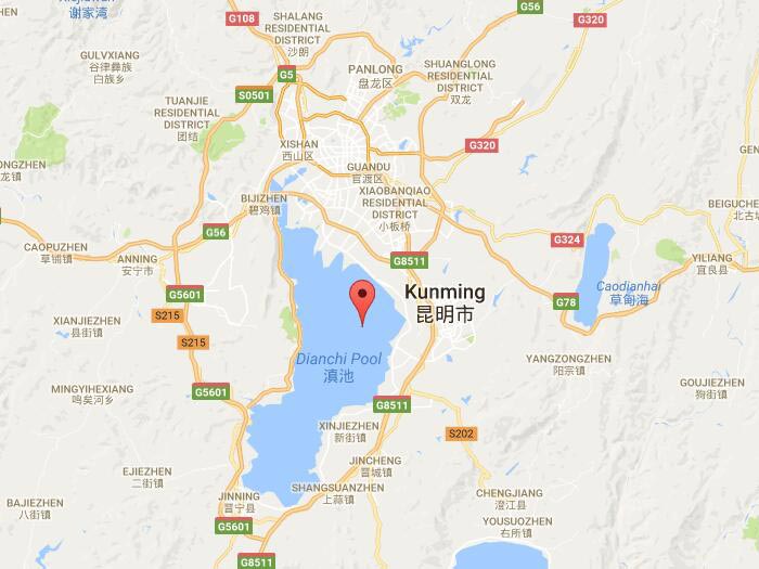 Dianchi lake map