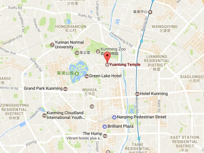 Yuantong temple map