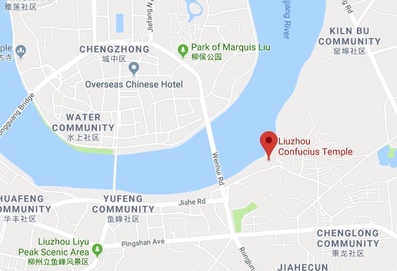 Confucius temple liuzhou map