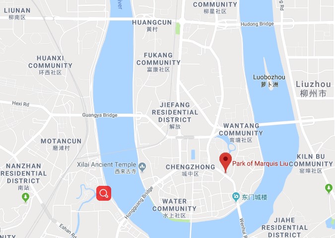 Liuhou park map
