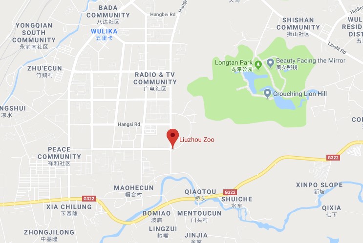 Liuzhou zoo map