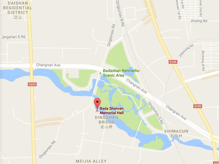 Bada shanren memorial hall map 01