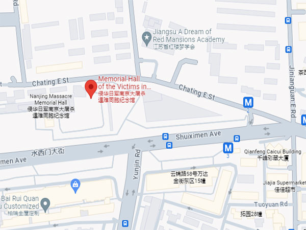 Memorial hall of nanjing massacre map