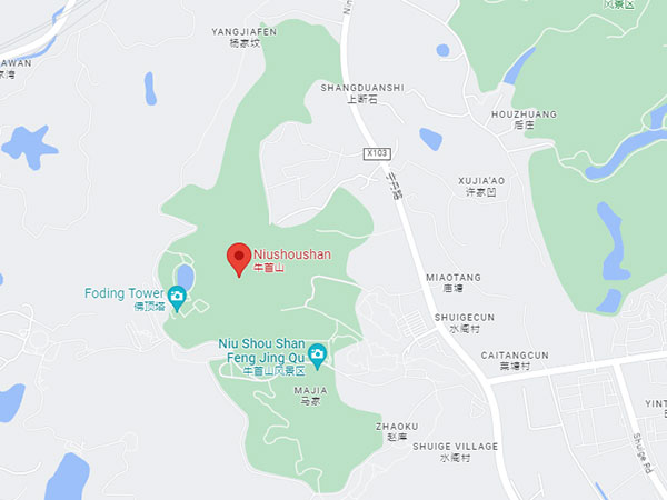 Niushou mountain map