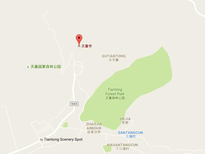 Tiantong temple map 01