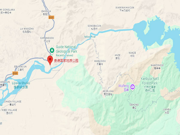 Guide national geopark location map