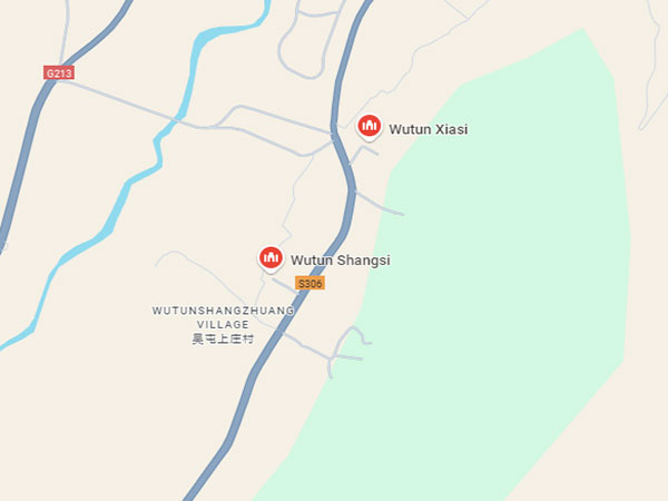 Wutan xiasi and wutun shangsi location map