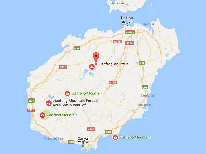 Jianfeng mountain map 01