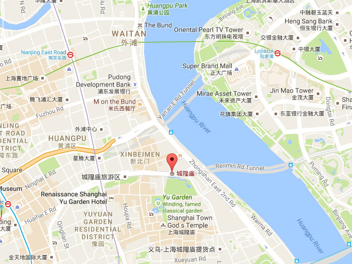 Map of chenghuangmiao old town