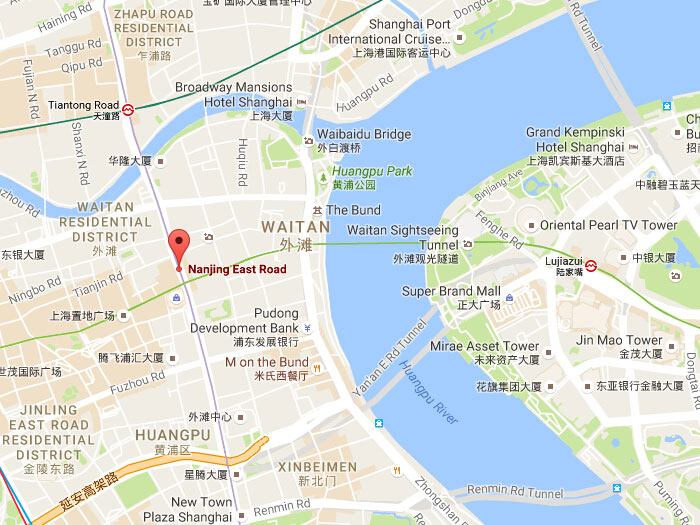 Map of nanjing road