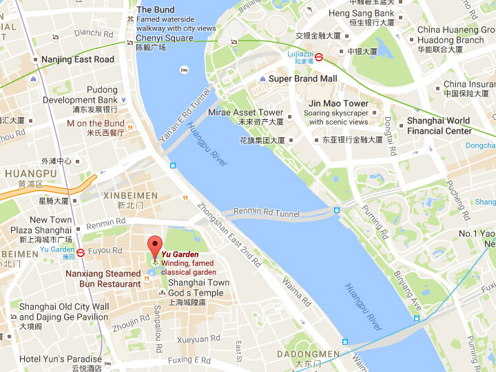 Map of yuyuan garden