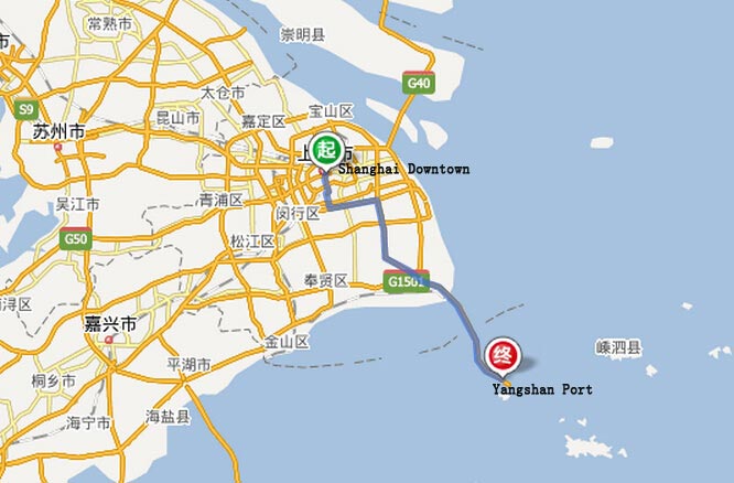 Travel from Shanghai to Yangshan Port Travel from Shanghai to Yangshan Port