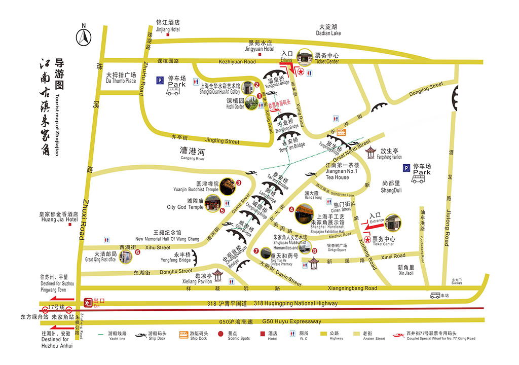 Zhujiajiao map