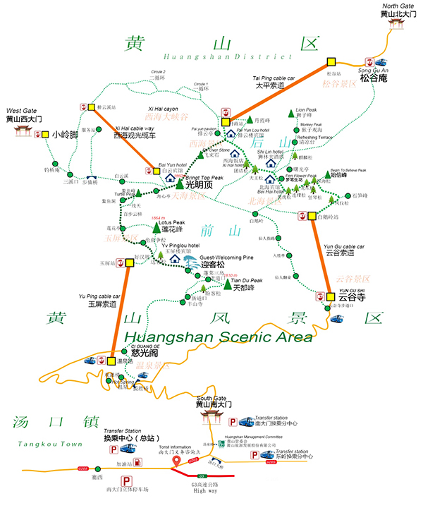 Huangshan map