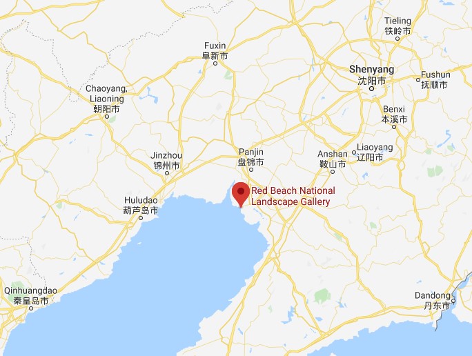 Red beach map