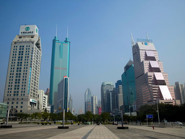 Shenzhen business district skyline in the Greater Bay Area Shenzhen business district skyline in the Greater Bay Area
