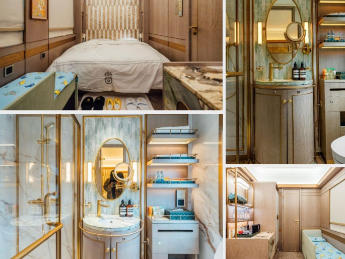 Family cabin reference layout on the China Orient Express