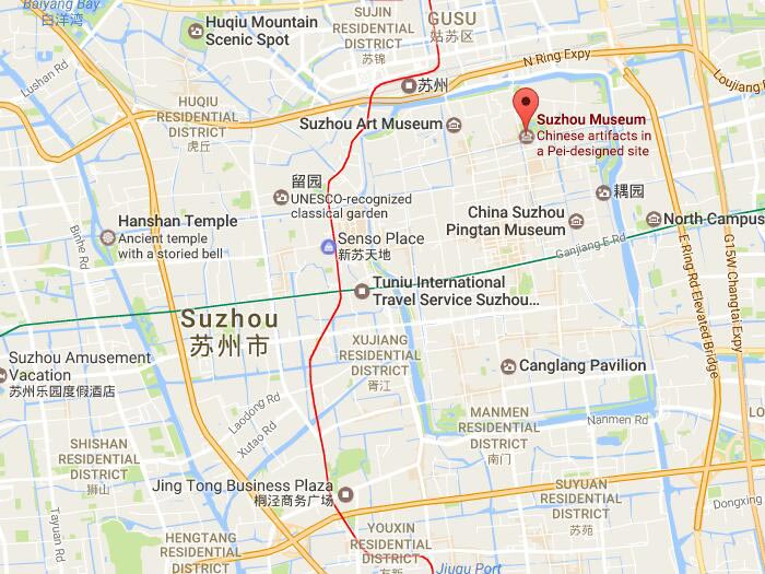 Suzhou museum map