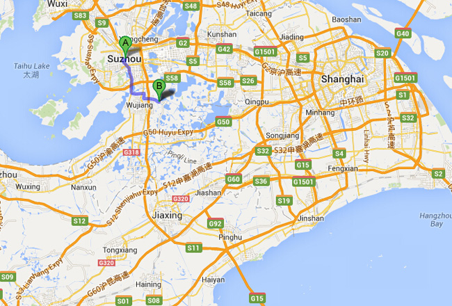 Suzhou tongli map