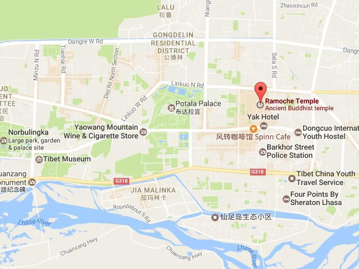 Ramoche monastery map
