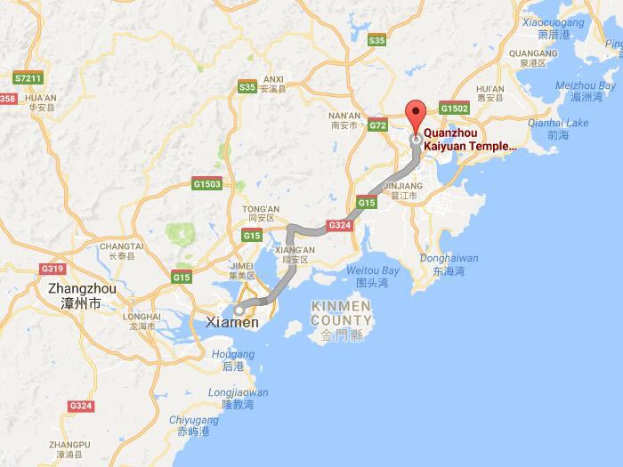 Kaiyuan temple map