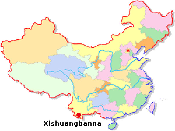 Xishuangbanna location
