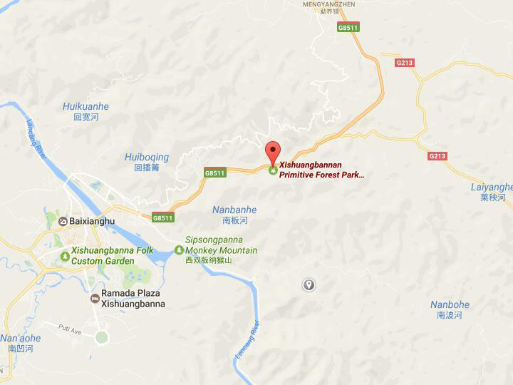 Xishuangbanna primitive forest park map 01