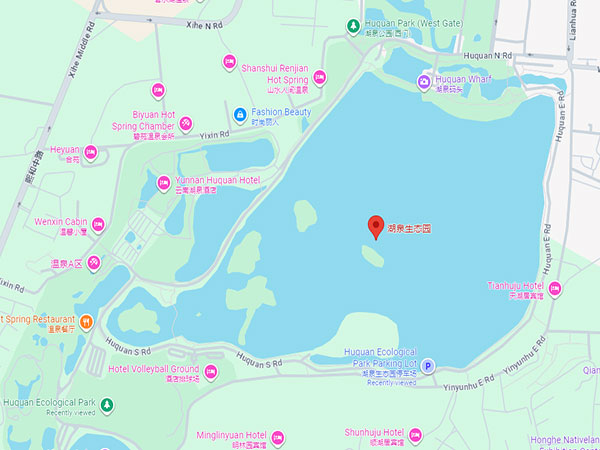 Huquan ecological park location map