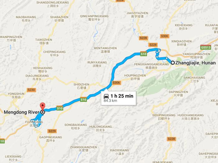 Mengdonghe river map