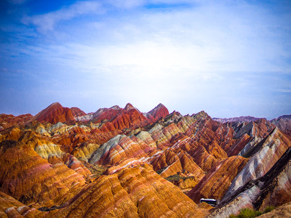 Colorful Zhangye Danxia landforms in Gansu Colorful Zhangye Danxia landforms in Gansu