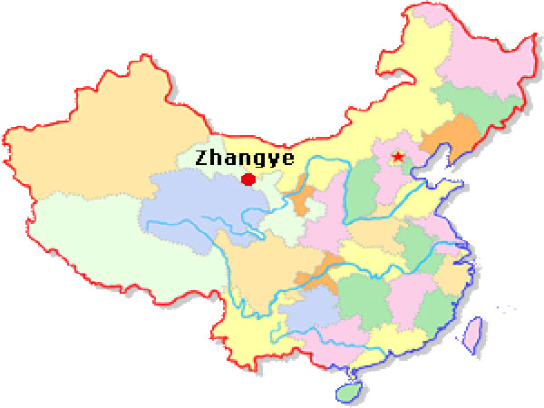 Zhangye location